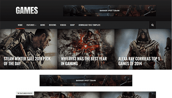 Games Blogger Template