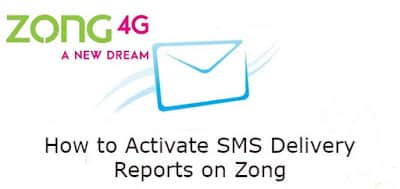 Zong Delivery Report - How to Activate SMS Delivery Reports on Zong