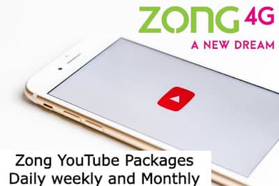 Zong YouTube Packages 2021 Daily Weekly and Monthly