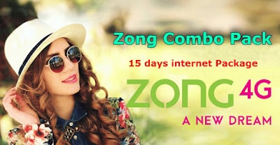 Zong Combo Pack for 15 days internet Package