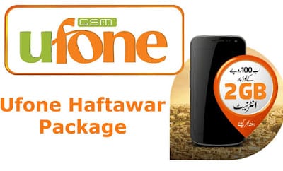 Ufone Haftawar Package Price Details